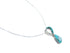 Southwest Turquoise Inlay Sterling Silver Box Chain Necklace Set JX129086
